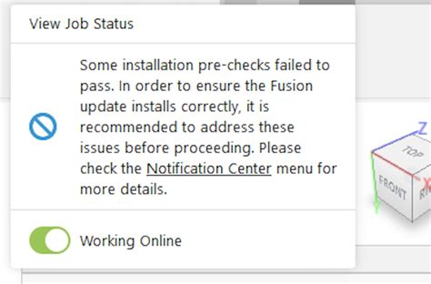 fusion 360のインストールまたは更新中に、「次のインストールのプリチェックに失敗しました 」というエラーが発生しました