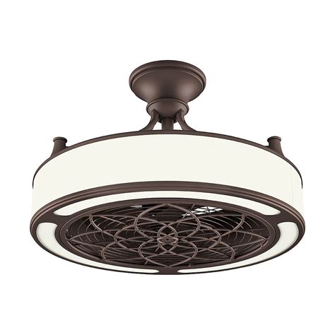 Models with lights provide many advantages. Stile Anderson 22-inch LED Indoor/Outdoor Bronze Ceiling ...
