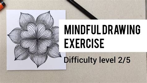 Mindful Drawing Exercise Zentangle Doodling Draw Olyashaart Youtube