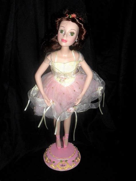 Disney Princess Belle Ballerina Porcelain Doll With Original Display Stand Ballerina Ballet