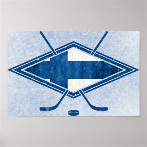 Finnish Hockey Flag Logo Suomi Print Zazzle