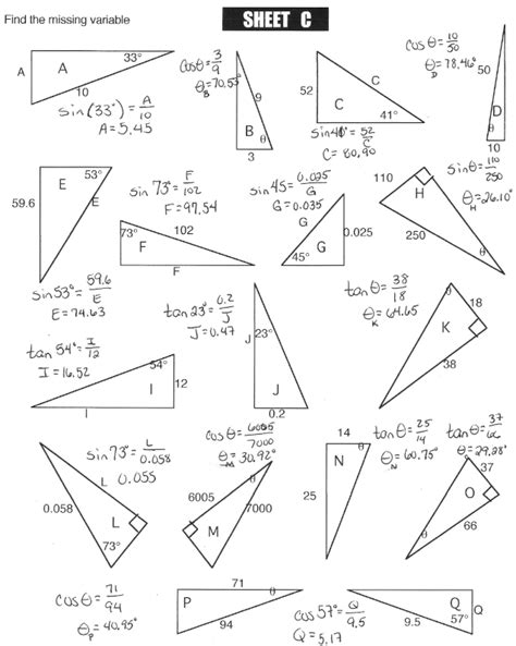 Right triangles & trigonometry name: Printable Worksheets » Right Triangle Trig Worksheets ...