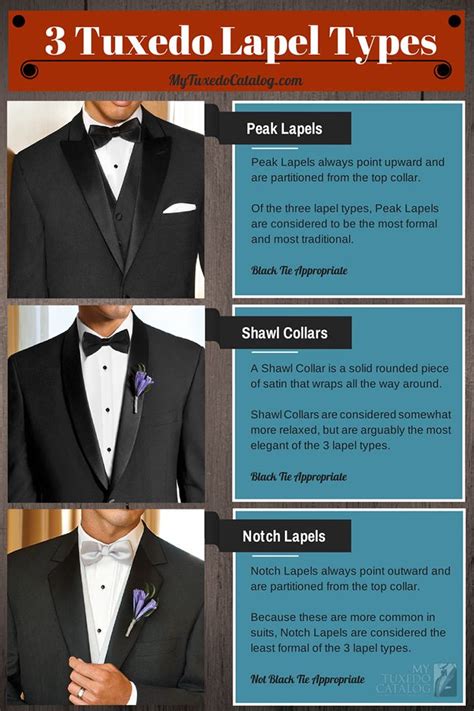 There Are Actually Three Different Lapel Types That Tuxedos Incorporate