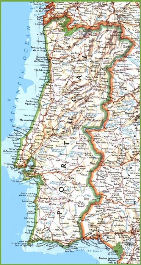 Mapa De Portugal Tamaño Completo Ex