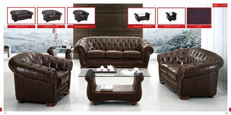 Esf 262 Finest Genuine Italian Full Leather Sofa Set
