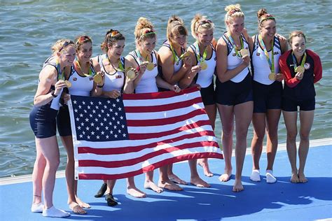 Gold Medalists United States Pose For Photographs After The Medal Rio Olympics 2016 Usa