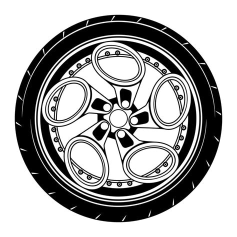 Car Wheel Illustration For Conceptual Design 2027250 Vector Art At Vecteezy