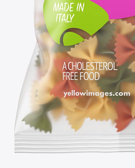 Frosted Plastic Bag With Chifferini Pasta Mockup - Free PSD Mockups Smart Object and Templates ...