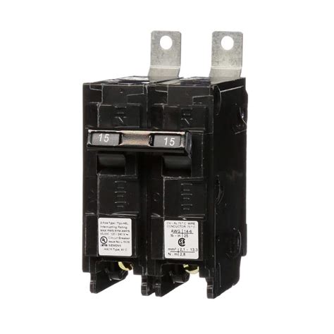 Siemens 15 Amp 2 Pole Type Hbl 65 Ka Circuit Breaker B215hh The Home