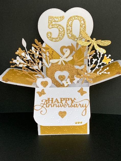 Golden wedding anniversary card 50th wedding anniversary | Etsy
