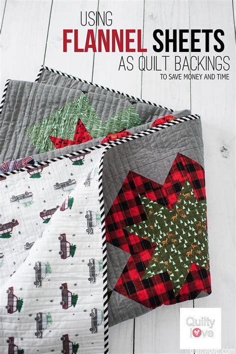 Save money quilting - Flannel Sheets as quilt backings | Flannel quilts