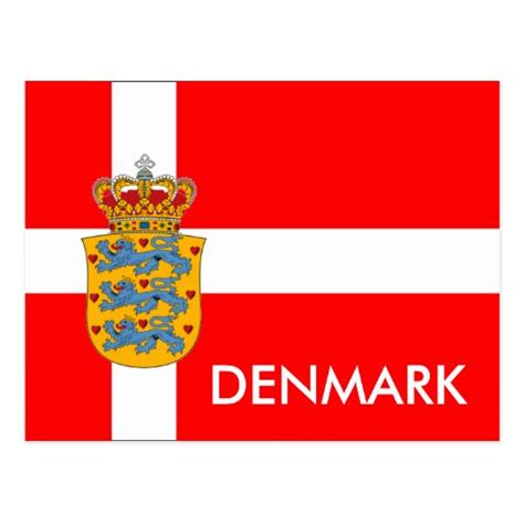 Check spelling or type a new query. Dänemark-Flagge u. Wappen Postkarte! | Zazzle