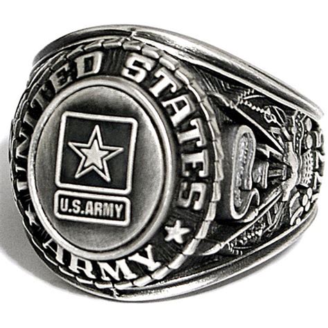Buy United States Army Insignia Ring Bronze With Silver Antique