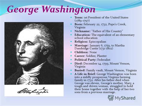 George Washington Born The Life Of George Washington Timeline