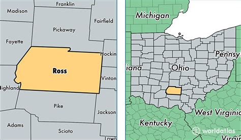 Ross County Ohio Map Of Ross County Oh Where Is Ross