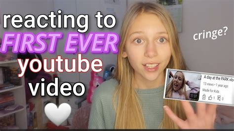 reacting to my first youtube video youtube