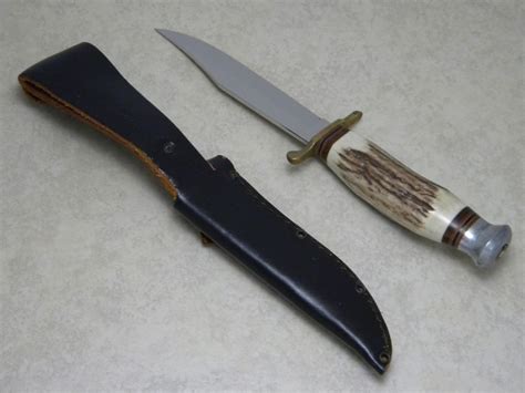 Linder Solingen Germany Genuine Stag Master Bowie Fixed Blade Sheath Knife