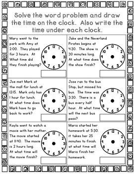 telling time worksheets set   bilingual teacher world tpt