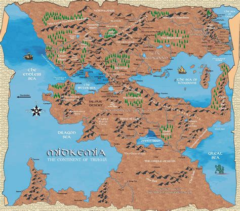 Midkemia Map The Riftwar Saga Raymond E Feist Fantasy World