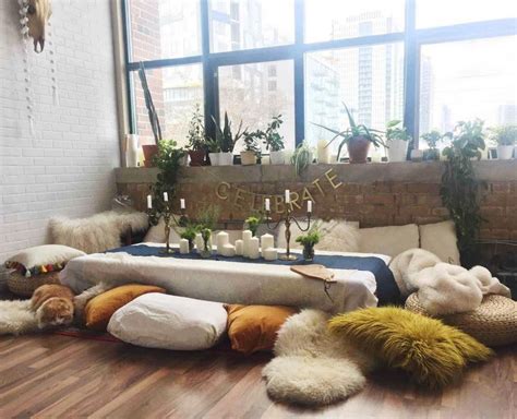 When they are friends with a number of the. floor seating dinner party brunch boho loft | Floor ...