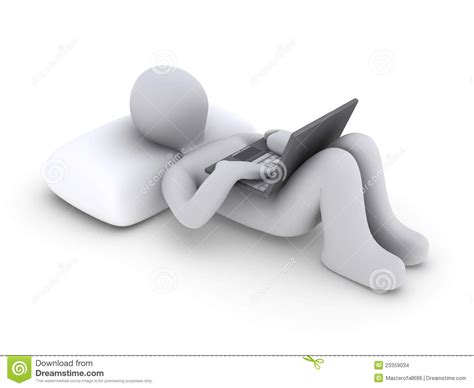 Person Lying Down With Laptop Stock Images Image 23359034