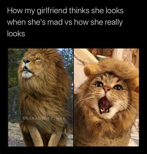 How My Girlfriend Thinks She Looks When She S Mad Vs How She Really