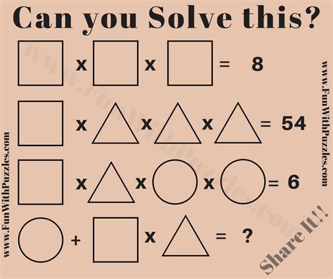 Maths Problem Solving Brain Teasers Harry Carrols English Worksheets