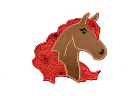 Horse Machine Applique Design For Gold Members Daily Embroidery