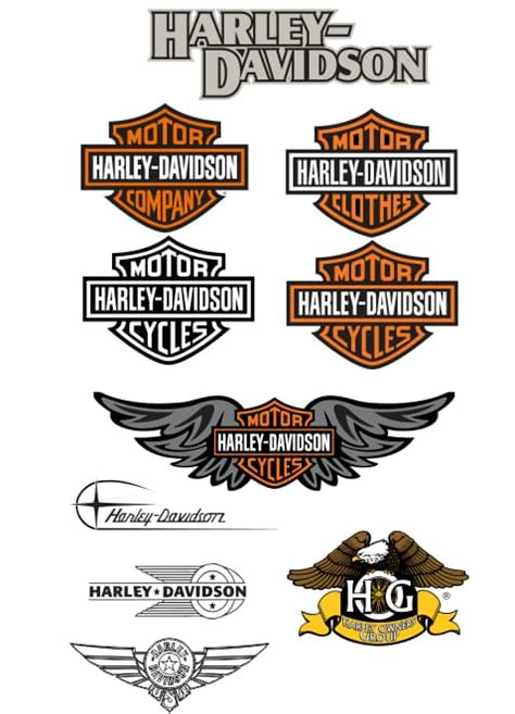 Harley Davidson Logo Vector Set Cdr File Download Free Vector