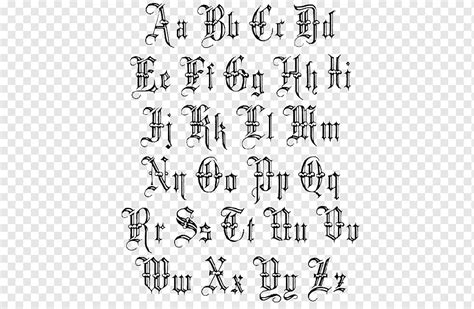 Tattoo Script Alphabet Fonts