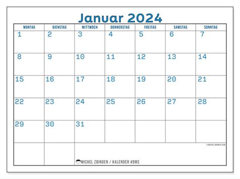 Kalender Januar 2024 Azur Ms Michel Zbinden Ch