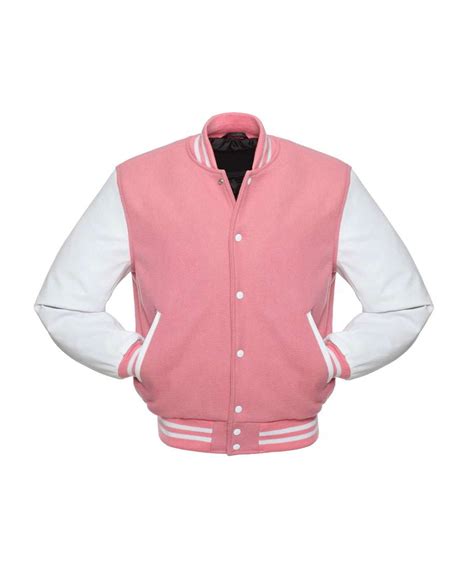 High Quality Pink Varsity Letterman Women Jacket