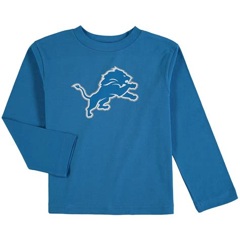 Detroit Lions Preschool Blue Team Logo Long Sleeve T Shirt