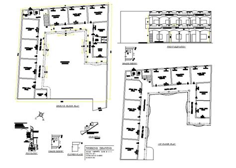 School St Floor And Ground Floor Layout Plan Drawing In Dwg Autocad