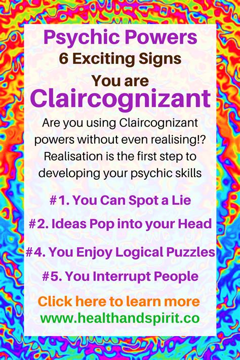 Psychic Powers 6 Exciting Signs You Are Claircognizant Psychic Powers Spiritual Awakening