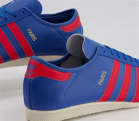 adidas Paris Trainers Lush Blue Lush Red Off White - His trainers