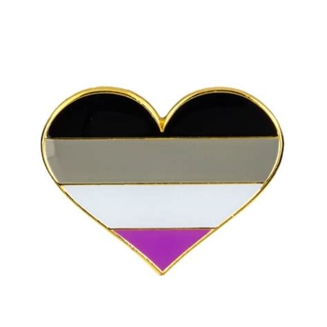 Asexual Pin Asexual Pride Flag Badge Ace Pride Enamel Pin Etsy Uk