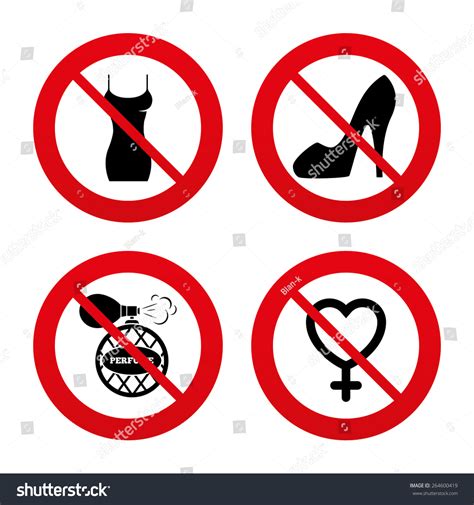 No Ban Stop Signs Women Dress Stock Vector 264600419 Shutterstock