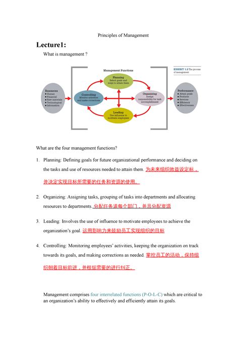 Principles of Management（final review） - Principles of Management