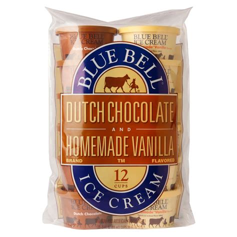 Blue Bell Dutch Chocolate And Homemade Vanilla Ice Cream Cups Shop Ice Cream At H E B