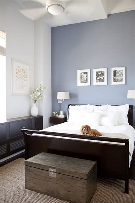 When selecting bedroom paint colors, the first thing to consider is temperature. calming colors: white and dark brown furniture with accent ...