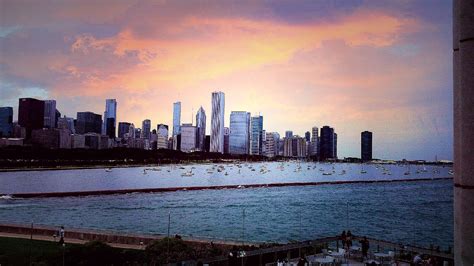Lake Lakemichigan Nature City Chicago Summer Skyline