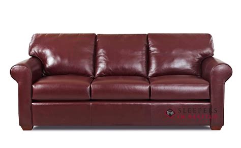 These sofas seat three people comfortably and some of our queen sized sofa beds also come with a storage chaise, perfect for putting your feet up and storing bedding for the sofa bed. Customize and Personalize Cancun Queen Leather Sofa by ...