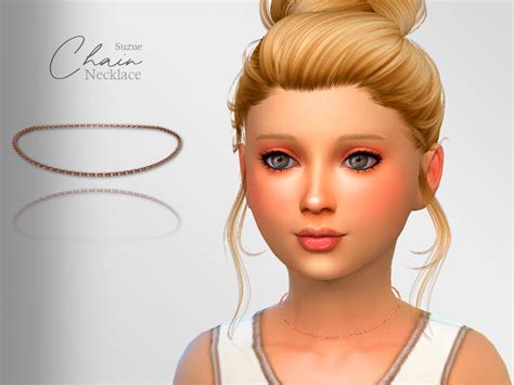 Chain Child Necklace By Suzue From Tsr • Sims 4 Downloads