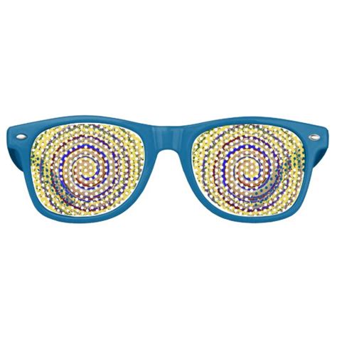 Psychedelic Hypnotic Spirals Retro Sunglasses