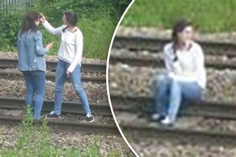 train track selfie teenage girls risk lives for daredevil photos daily star