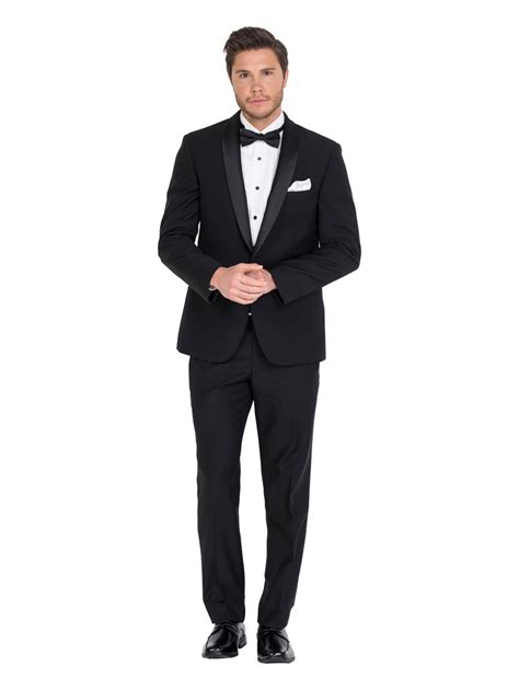 Formalwear Hire Shawl Lapel Dinner Suit Black Tie