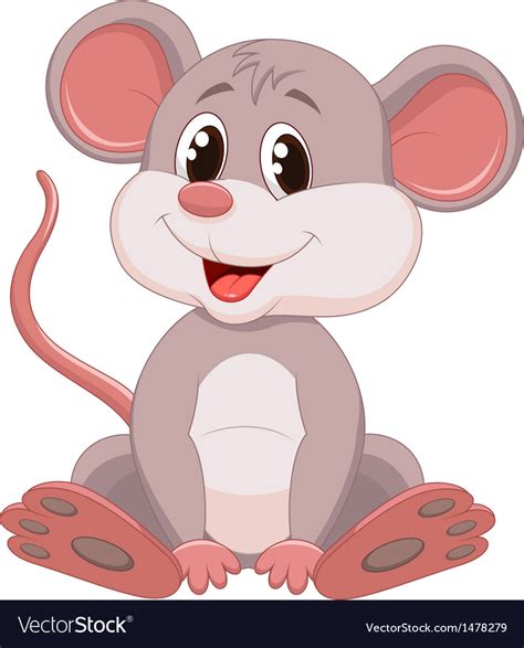 Cute Mouse Cartoon Royalty Free Vector Image Vectorstock