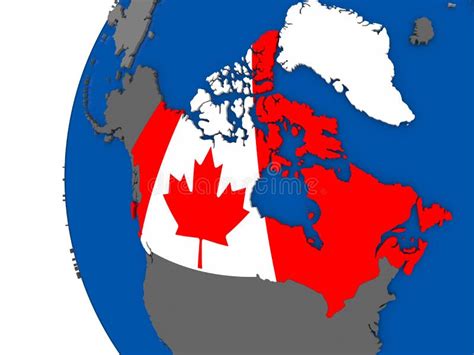 Canada On Globe Stock Illustration Illustration Of Travel 84445989