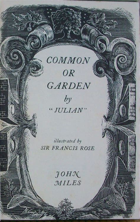 Common Or Garden By Julian Good Hardcover 1946 1st Edition Books